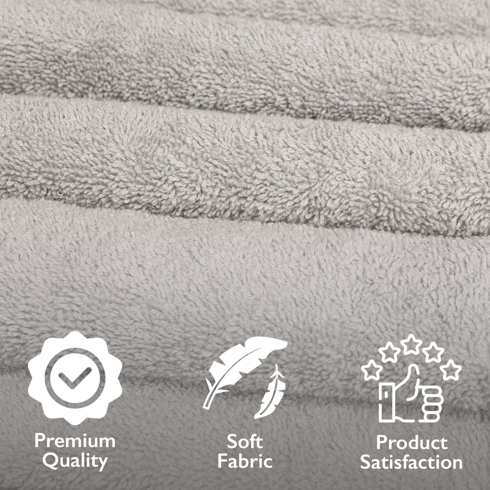 Luxury 6-Piece Shelly Towel Set - 100% Cotton Terry Cloth, 2 Bath Towels, 2 Hand Towels & 2 Washcloths, Soft, Quick Dry & High Absorbent - Classic Turkish Towels