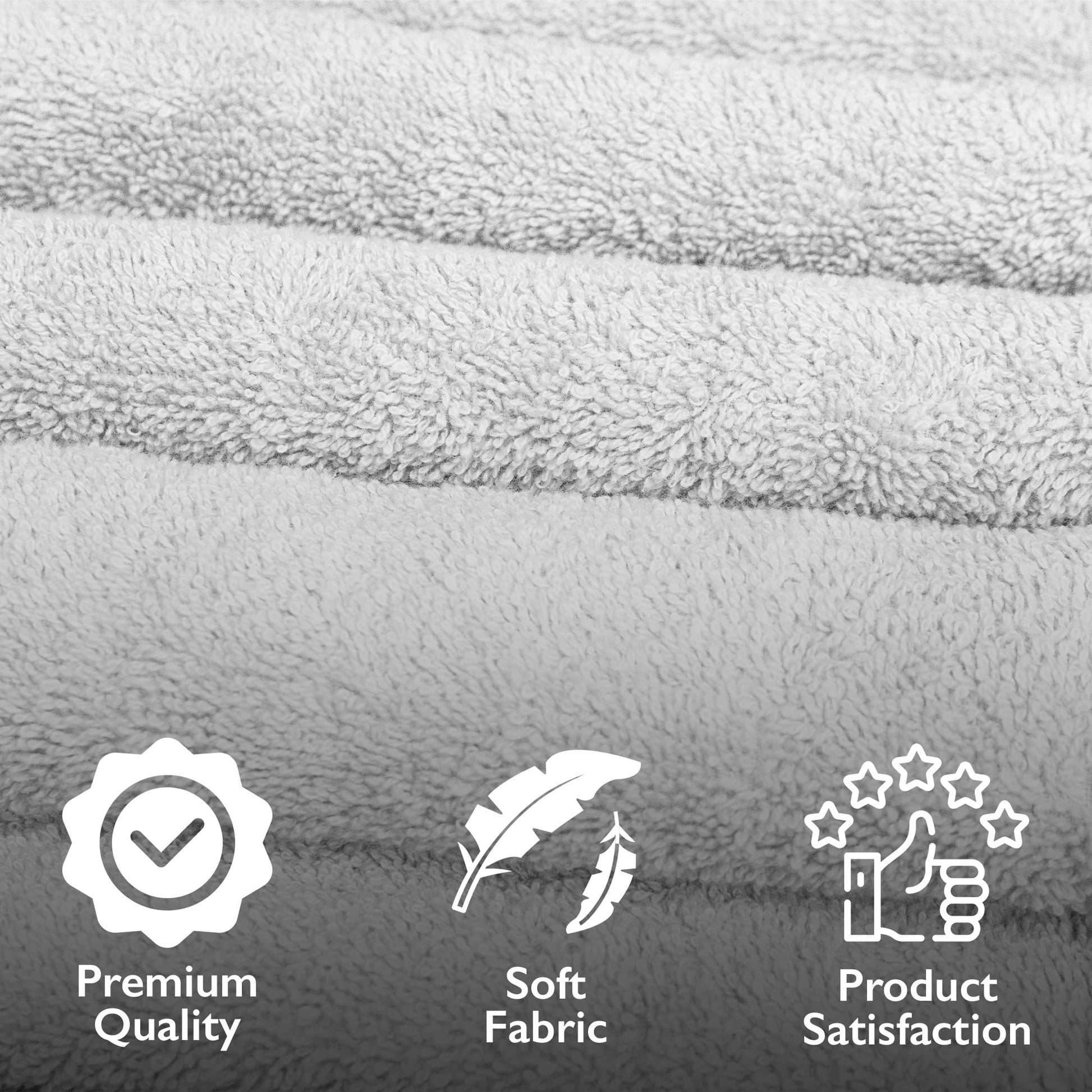 Luxury 6-Piece Shelly Towel Set - 100% Cotton Terry Cloth, 2 Bath Towels, 2 Hand Towels & 2 Washcloths, Soft, Quick Dry & High Absorbent - Classic Turkish Towels