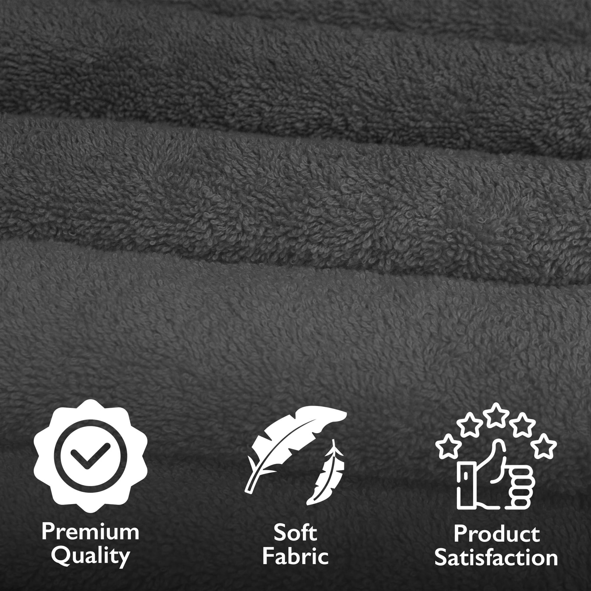 Luxury 6-Piece Shelly Towel Set - 100% Cotton Terry Cloth, 2 Bath Towels, 2 Hand Towels & 2 Washcloths, Soft, Quick Dry & High Absorbent - Classic Turkish Towels