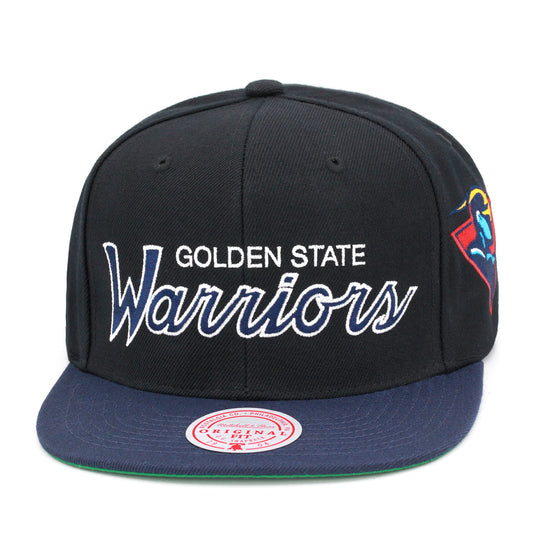 Mitchell & Ness Men's NBA Team Script 2.0 Snapback Hwc Warriors Snapback Caps