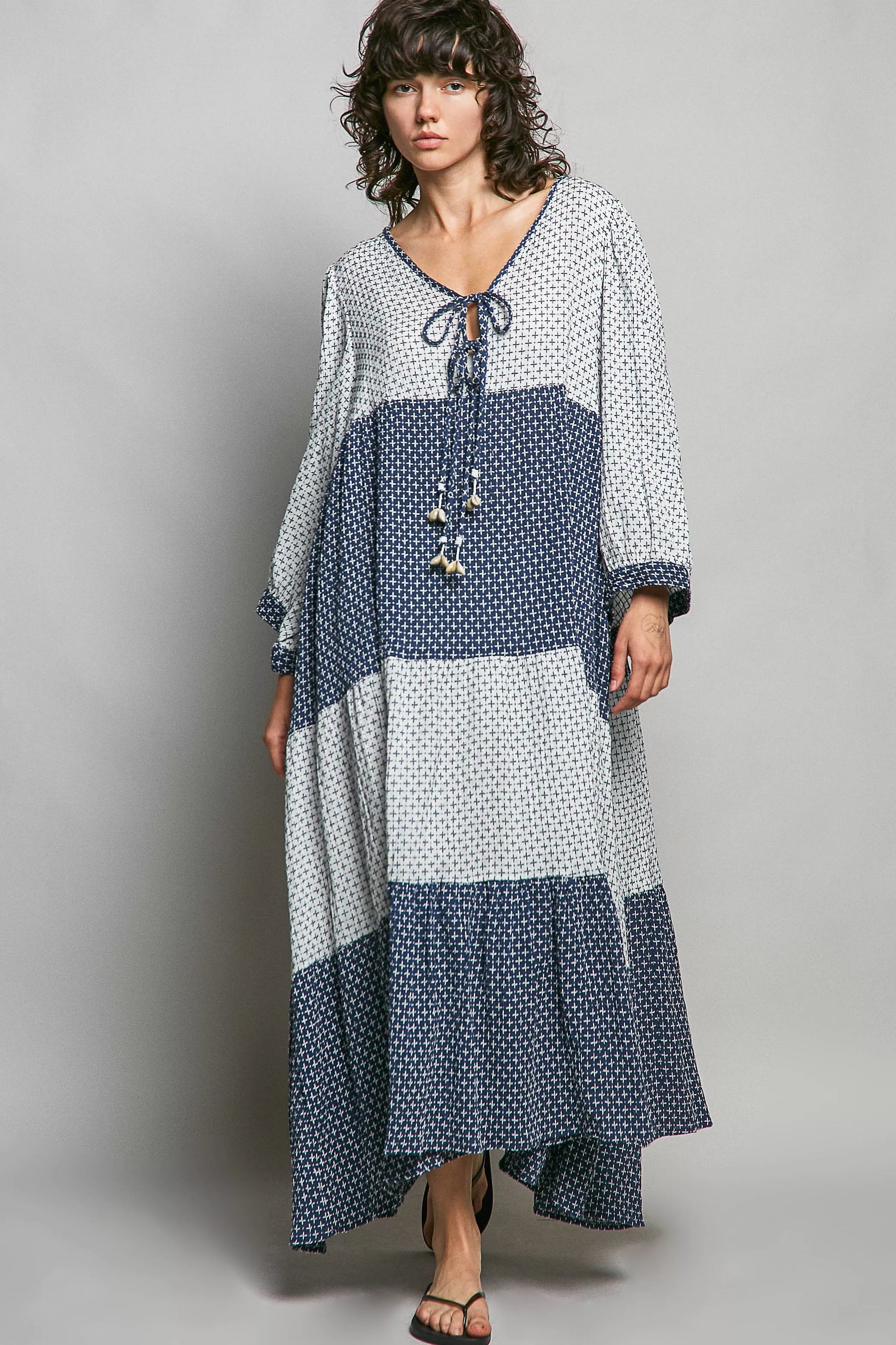 2 tone maxi dress Two-Tone Matte Satin Wrap Maxi Dress Green and Olive M / Green and Olive