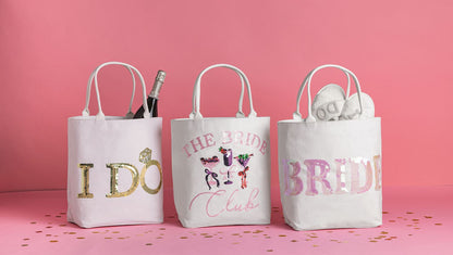 Gold Bride Sparkle Tote I Do