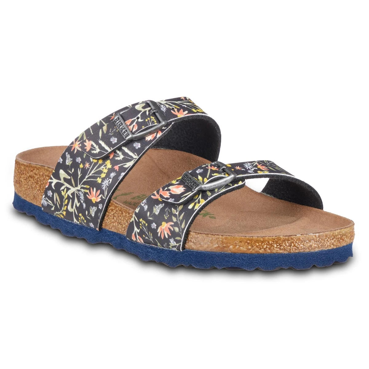 Watercolor Flower Navy-