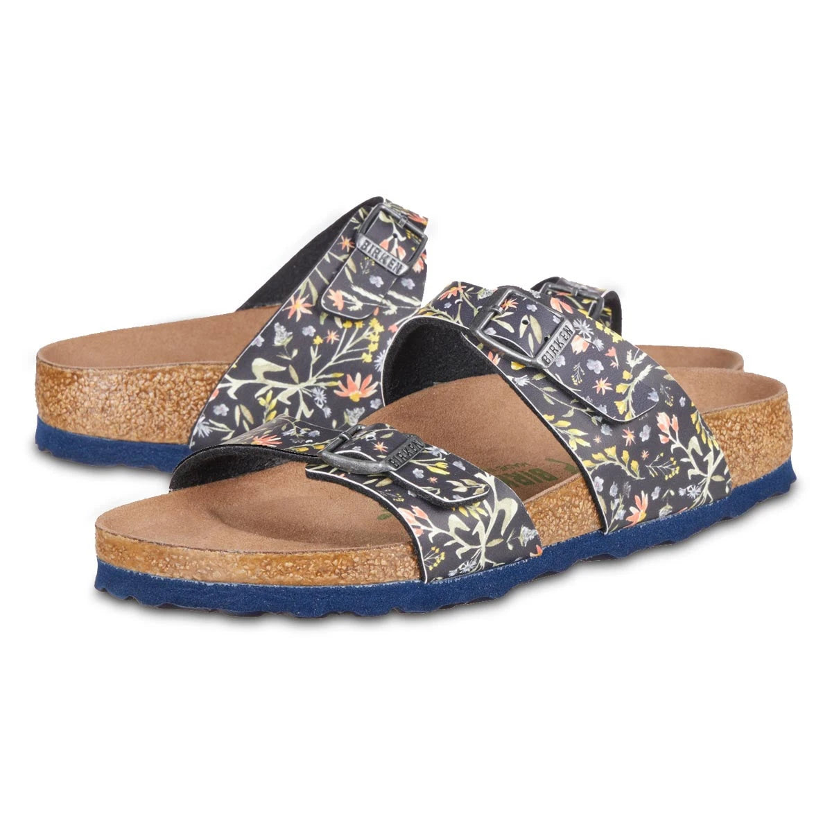 Watercolor Flower Navy-