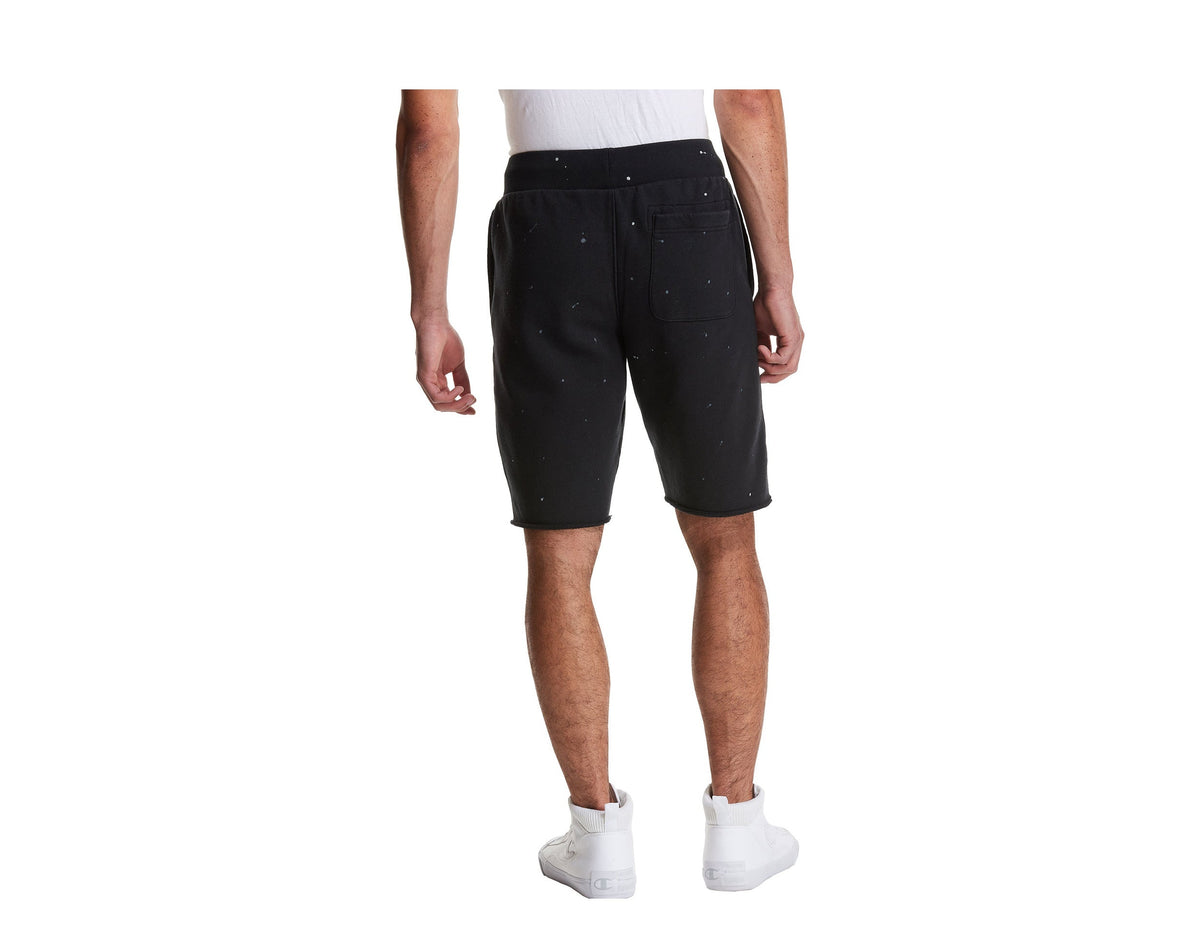 Champion C Life Reverse Weave Paint Splatter Men's Shorts — Black