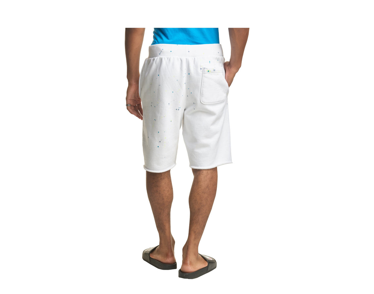 Champion C Life Reverse Weave Paint Splatter Men's Shorts — White