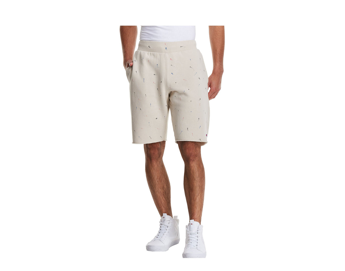 Champion C Life Reverse Weave Paint Splatter Men's Shorts — Pebblestone