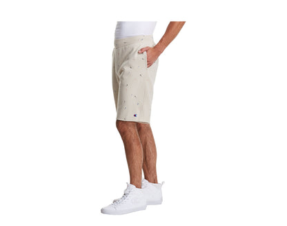 Champion C Life Reverse Weave Paint Splatter Men's Shorts — Pebblestone
