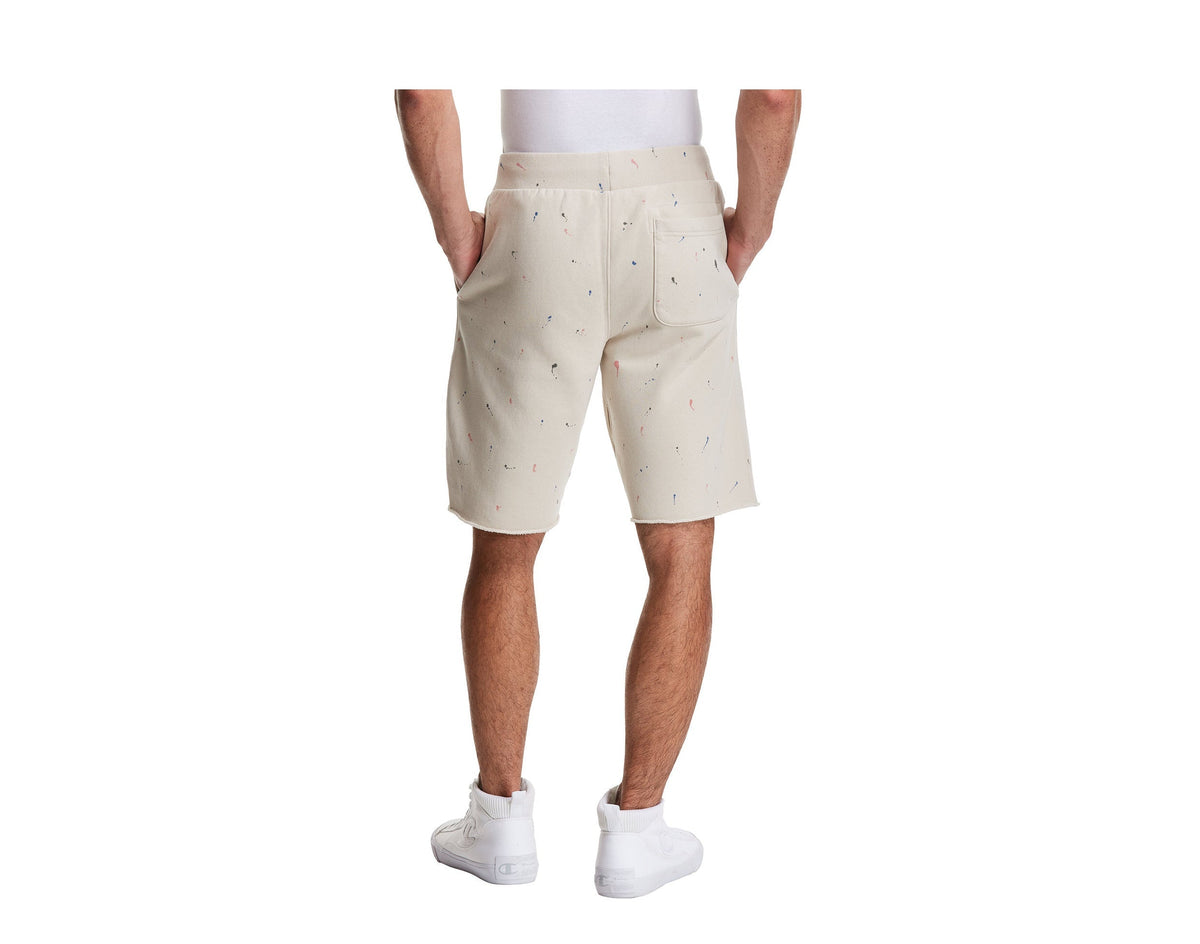 Champion C Life Reverse Weave Paint Splatter Men's Shorts — Pebblestone
