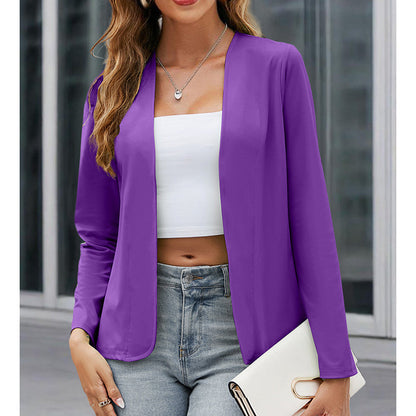 Women’s Plus‑Size Open‑Front Casual Blazer