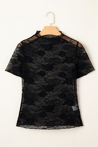 Threaded Pear Camilla Short Sleeve Sheer Top