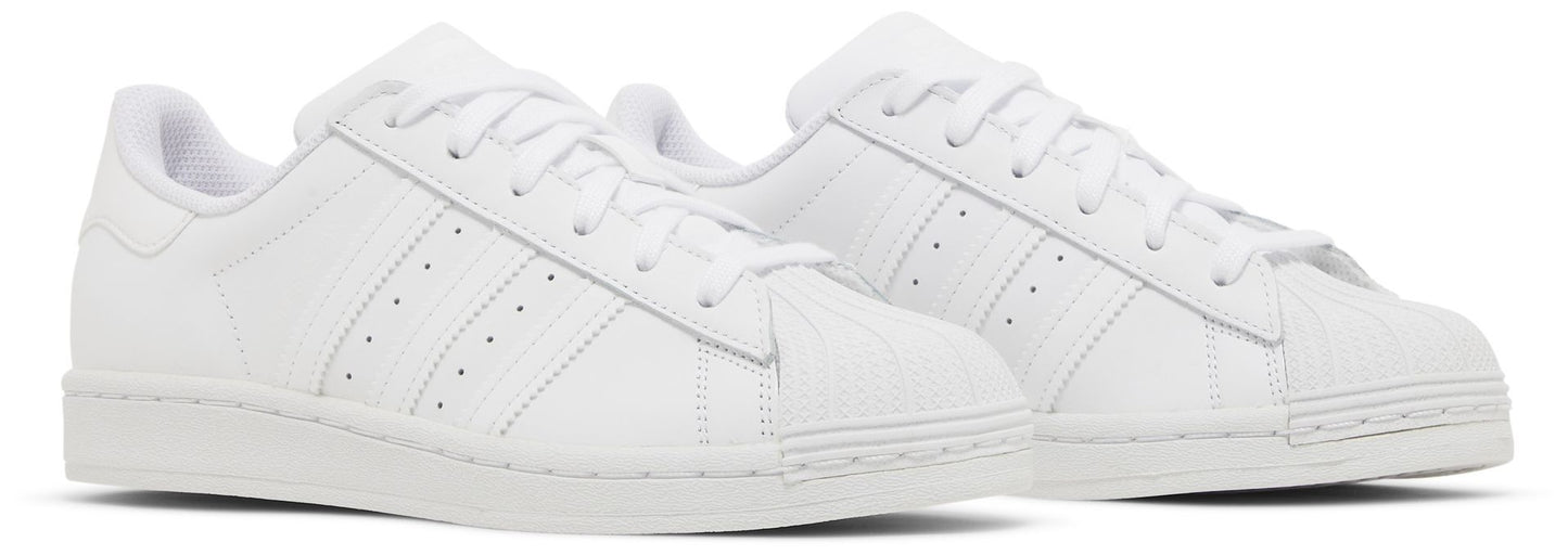 Grade School adidas Superstar J 'Triple White'