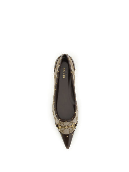 Ballet Flats Savoy Gold Trim