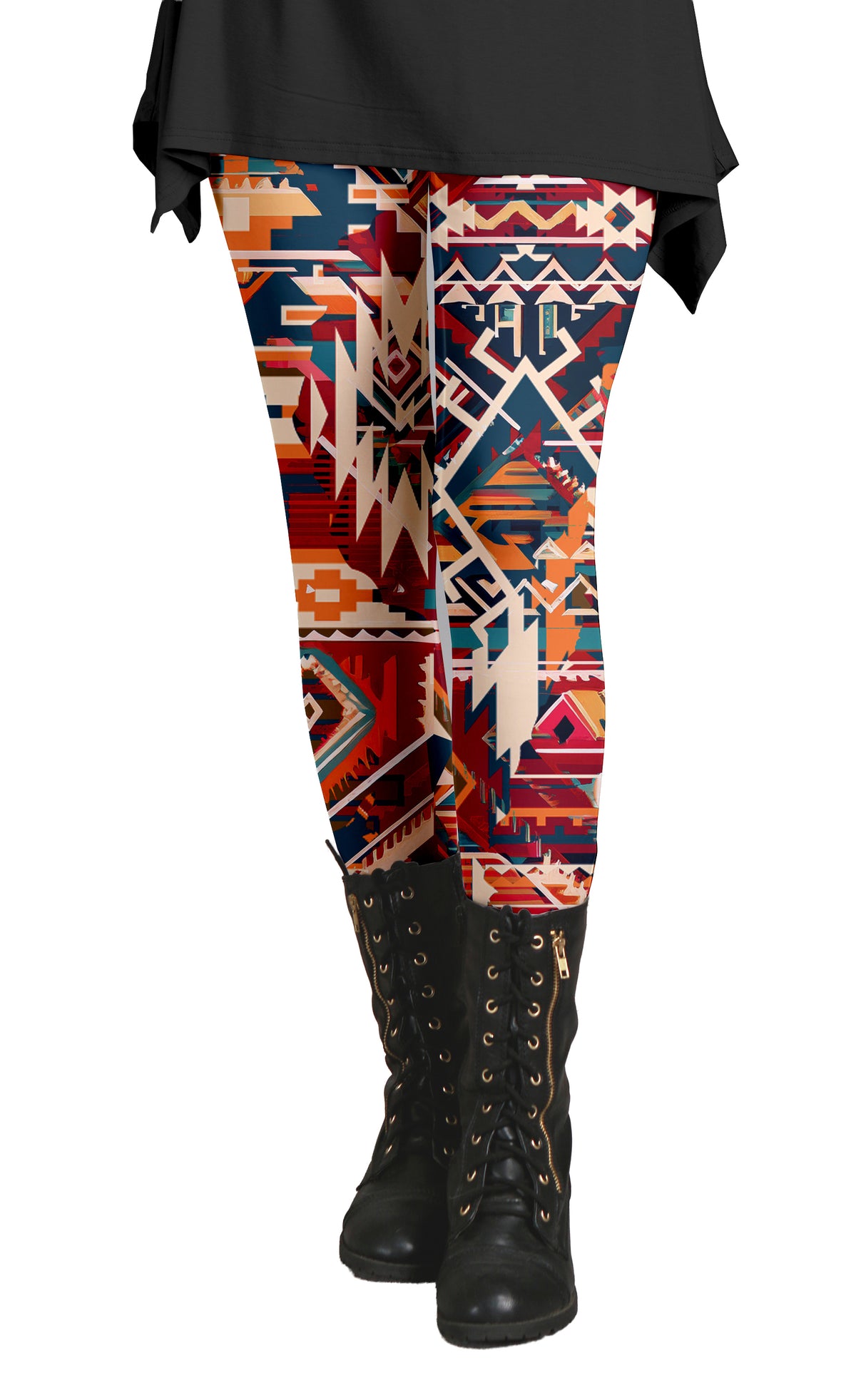 Red Multicolor Boho Print-