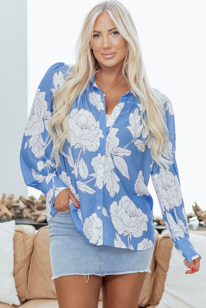 Threaded Pear Carmen Detail Puff Sleeve Shirt