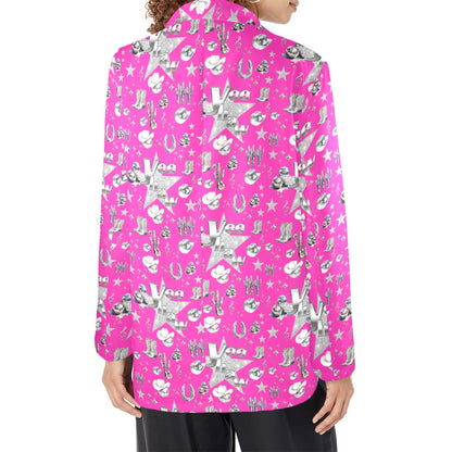 Baha Ranch Hot Pink YEEHAW Rhinestone Cowgirl Blazer