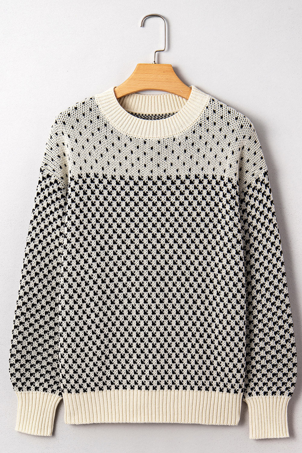Threaded Pear Kinley Pattern Lantern Sleeve Sweater
