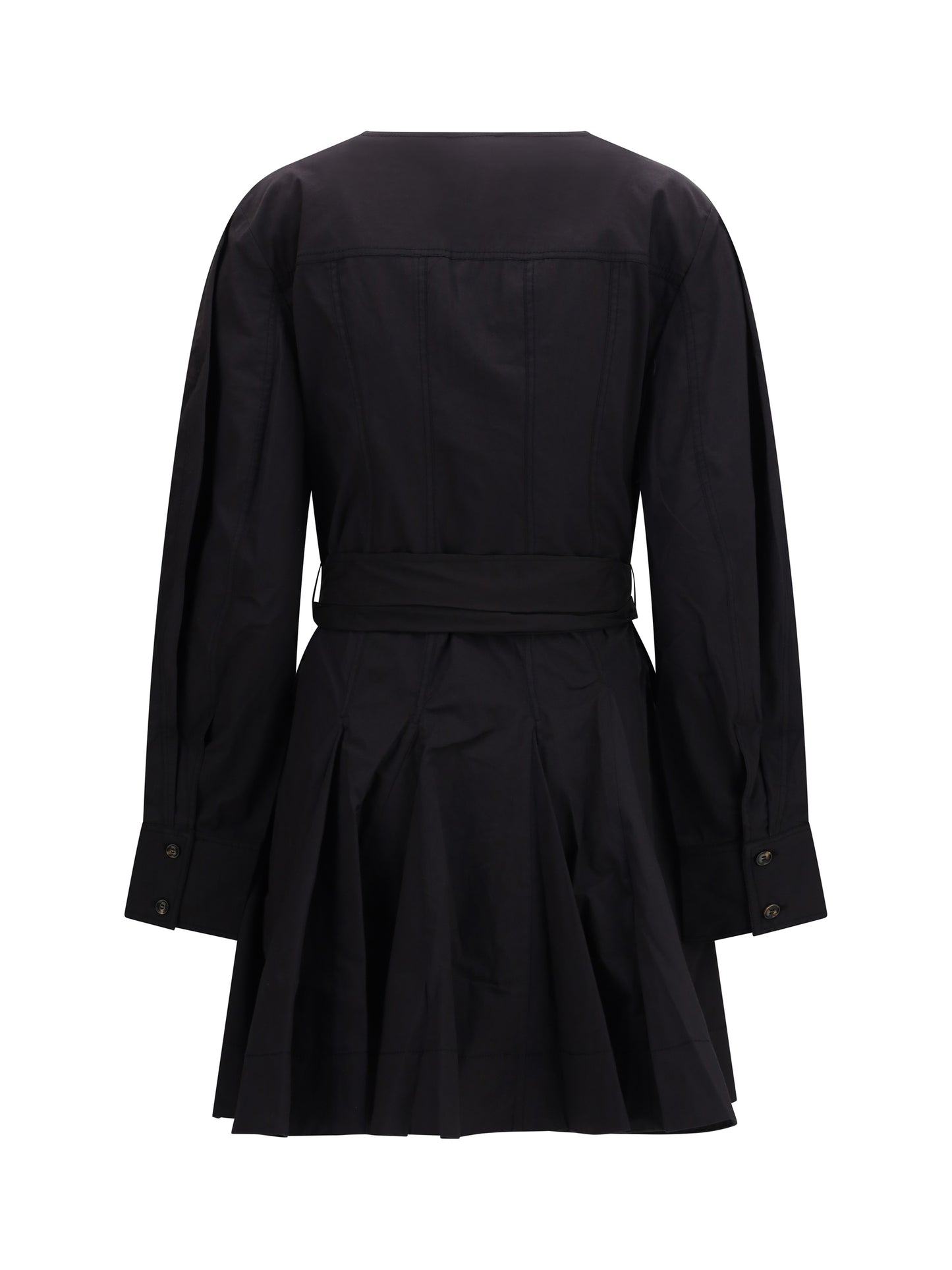 Shirt Dress With Belt Black