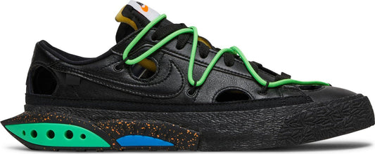 Nike Men's Blazer Low 'Off-White Black Electro Green' Sneakers