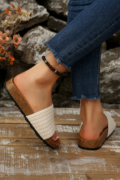 Threaded Pear Anne Open toe Flat Slippers