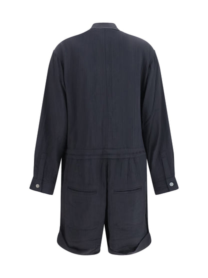 Jumpsuit Short Cotton-Blend Black