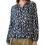 NVYLE-NAVY LEAVES PRINT