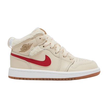 Air Jordan Preschool Retro 1 Mid Utility 'Fleece Pearl White' Ps (Ps)