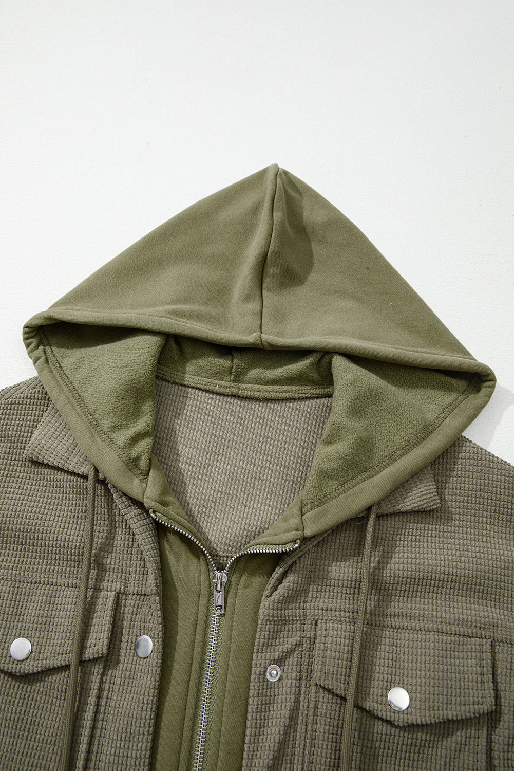 Threaded Pear Undine Knit Textured Hooded Jacket