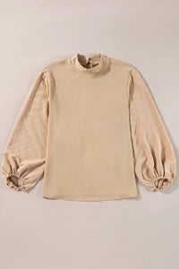 Threaded Pear June Swiss Dot Balloon Sleeve Loose Blouse