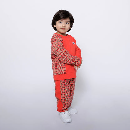 Red Geometric-