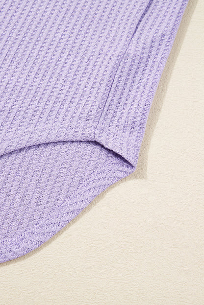 Threaded Pear Rosie Waffle Knit Front PLUS Cardigan