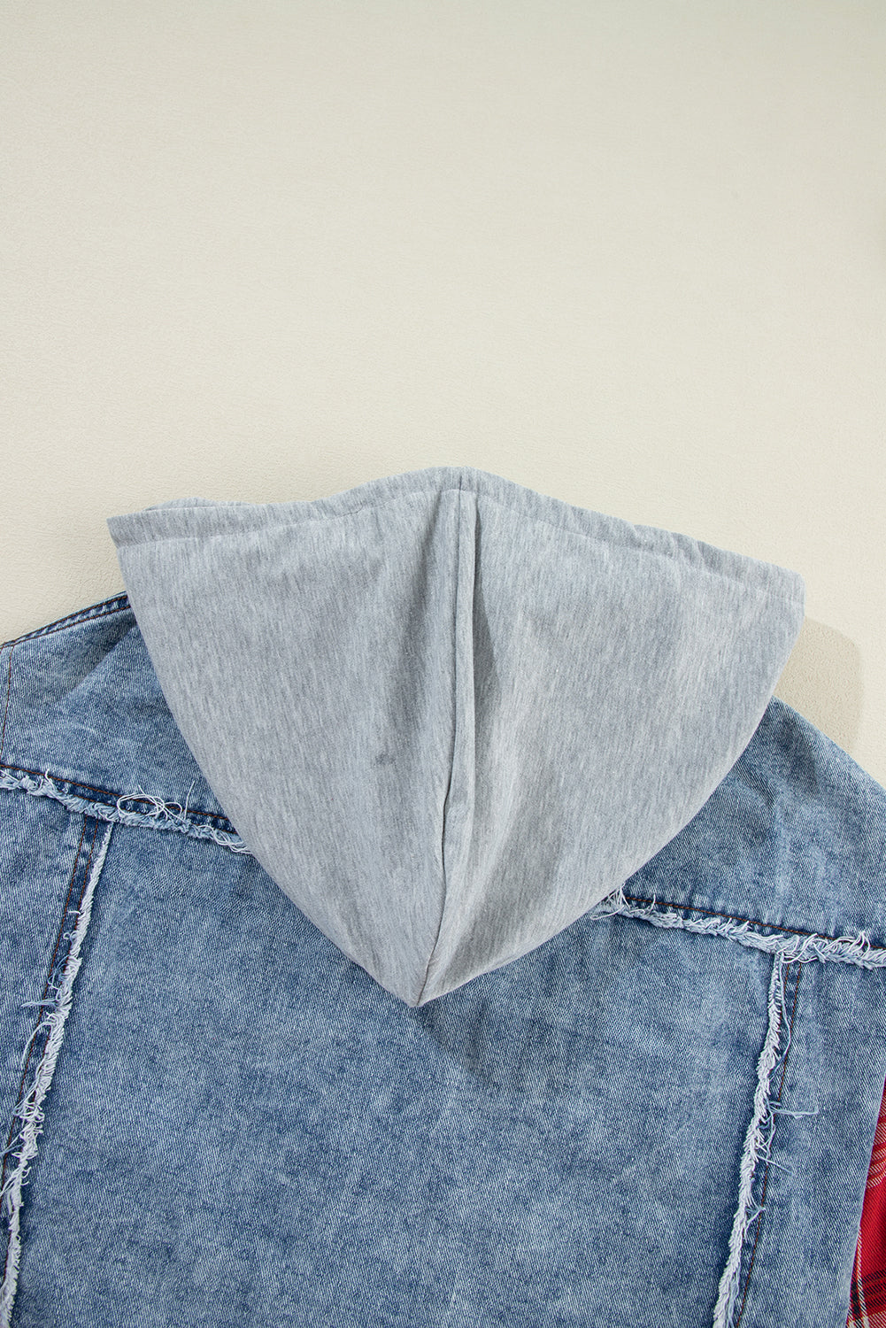 Threaded Pear Olivia Hooded Raw Hem Jacket