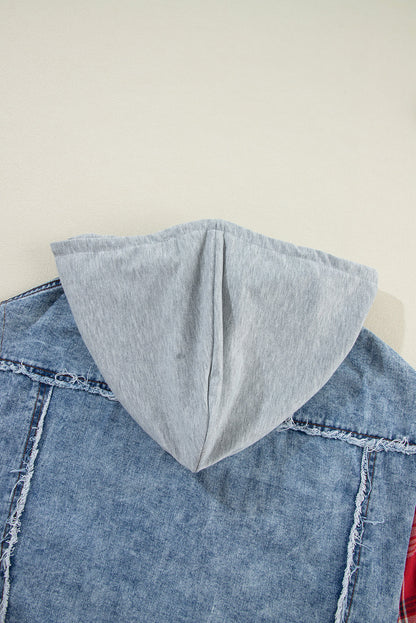 Threaded Pear Olivia Hooded Raw Hem Jacket