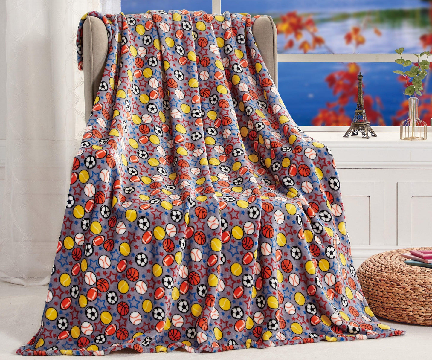 Elegant Comfort Ultra Soft Lightweight Printed Throw Blanket - 50 x 60 inches