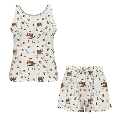 Baha Ranch Hereford Brands Tank Shorts Lounge Set Made in America