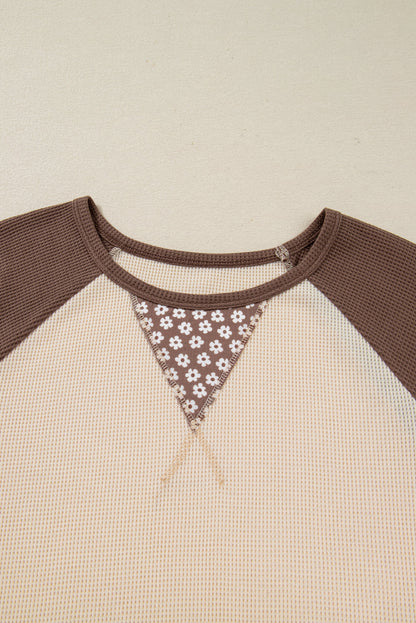Threaded Pear Emmeline Patchwork Color Block Long Sleeve Top