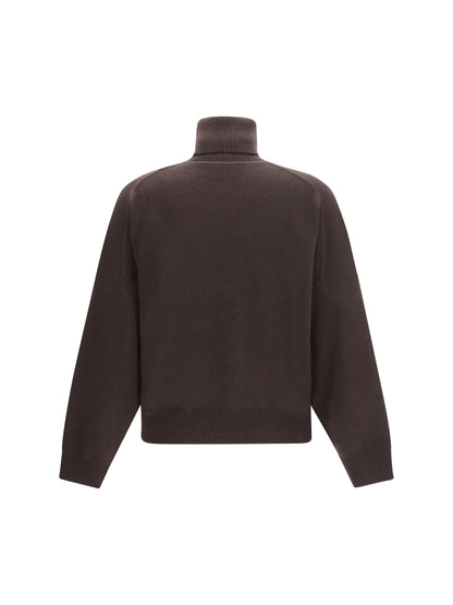 Cashmere Turtleneck Sweater — Coffee