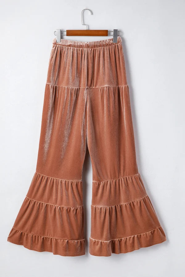Threaded Pear Violeta Tiered Bell Bottom Pants