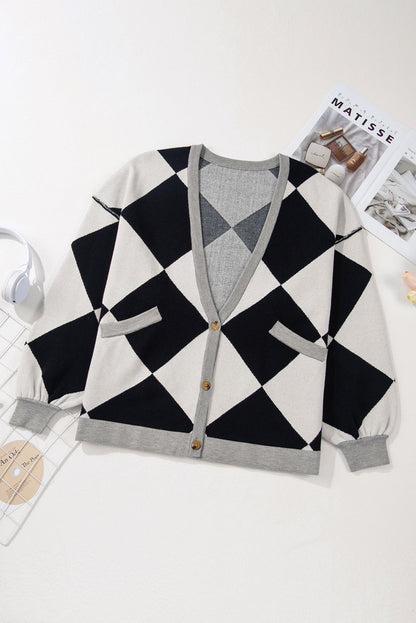 Threaded Pear Sutton Buttoned Loose Cardigan