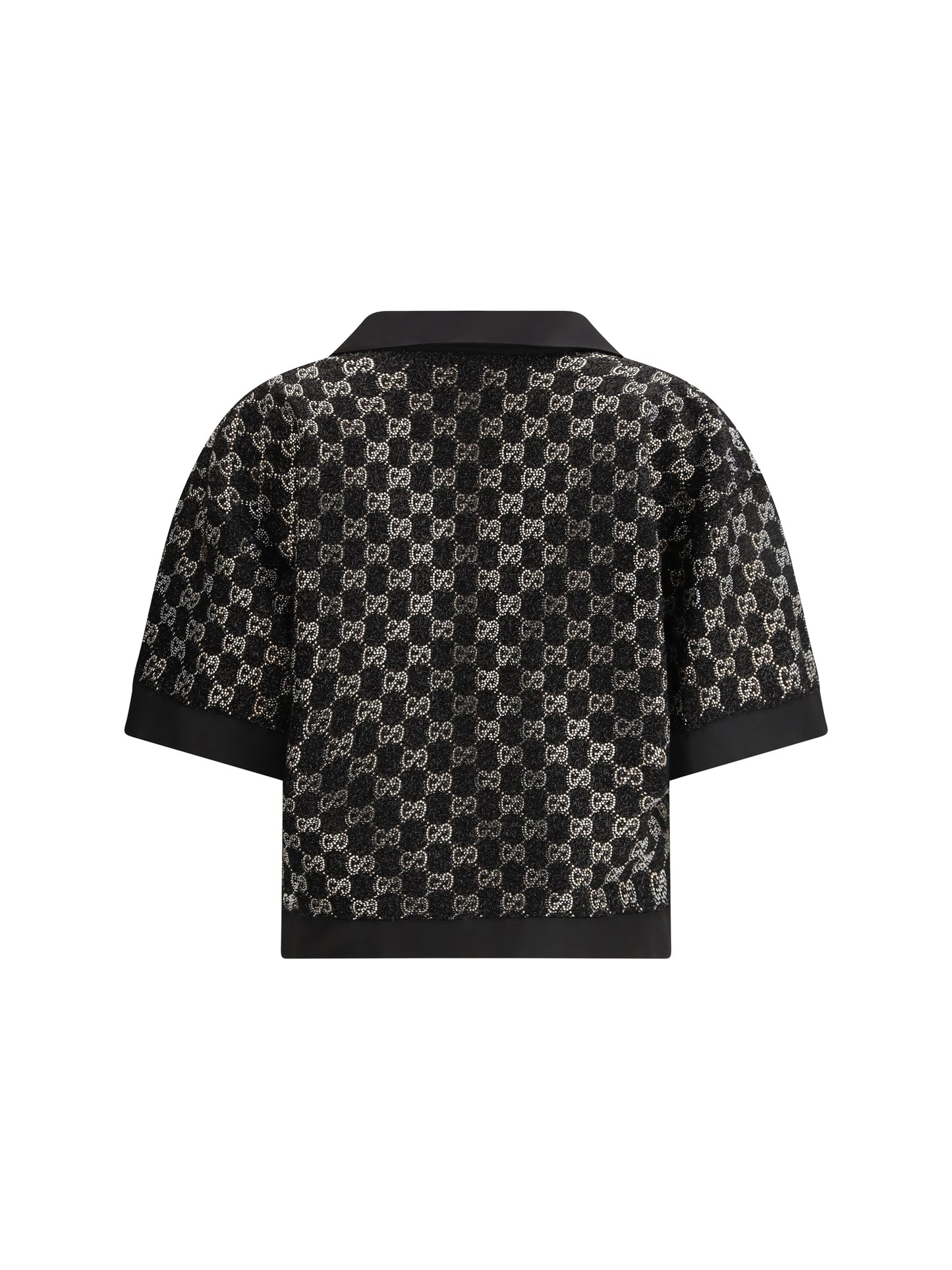 Top Wool Lamé Tweed Black