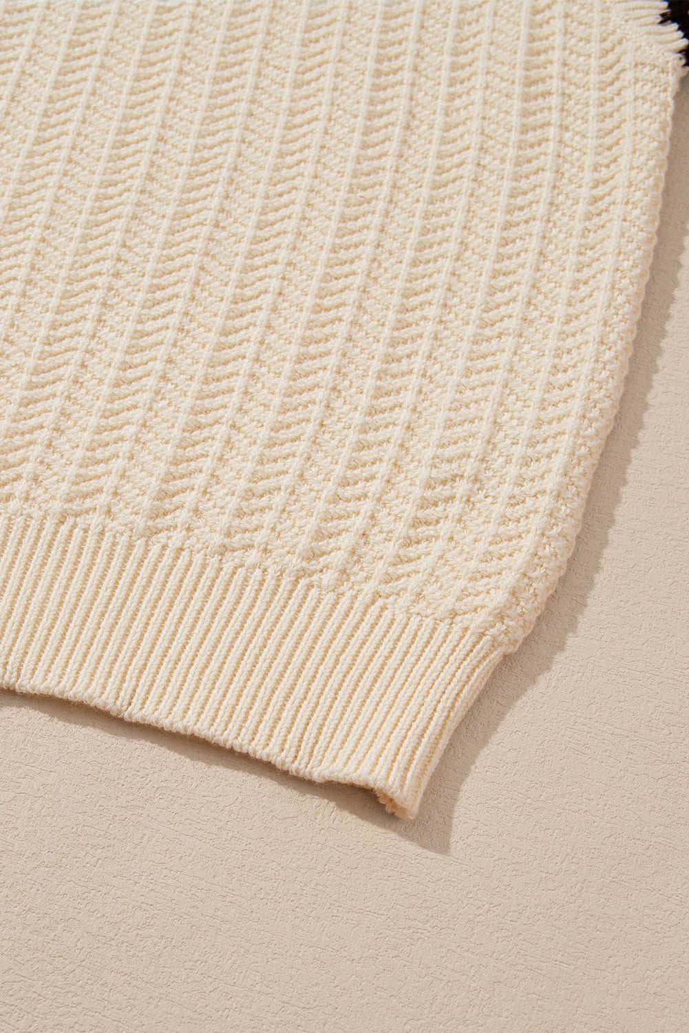 Threaded Pear Sophia Knit Short Sleeve Sweater