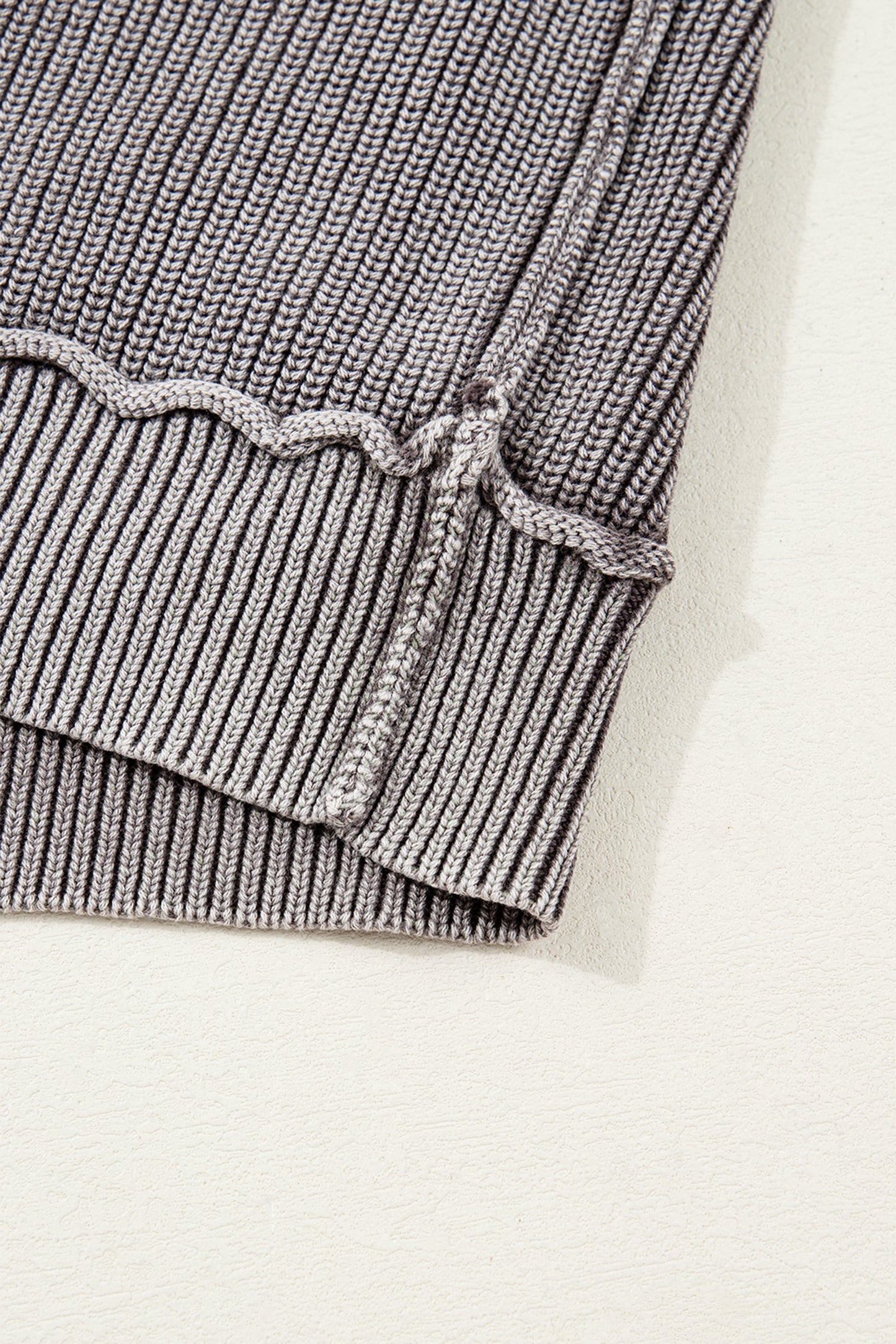 Threaded Pear Sunny Patchwork Knit Open Sweater