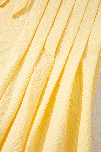Threaded Pear Kenzie Notched Pleated Tank Top