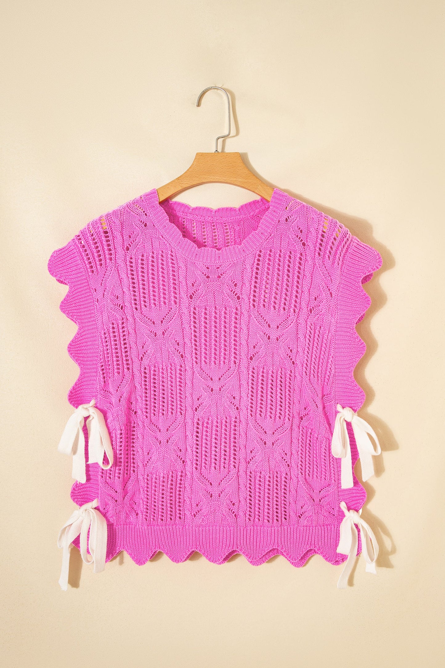 Threaded Pear Ainara Trim Short Sleeve Sweater