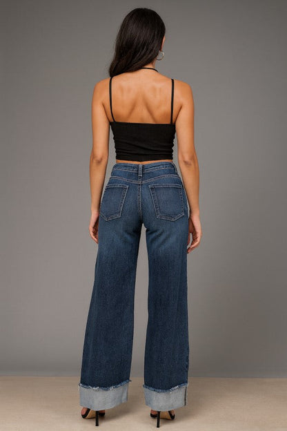 GJG Denim Gary Low Rise Cuffed Jean - Monterey Wash