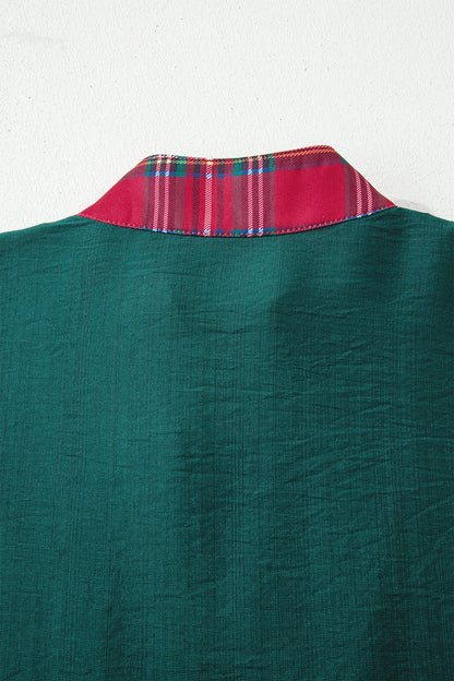 Threaded Pear Janiyah Patchwork Half Sleeve Blouse