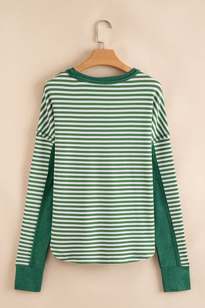 Threaded Pear Laurel Drop Shoulder Casual Top