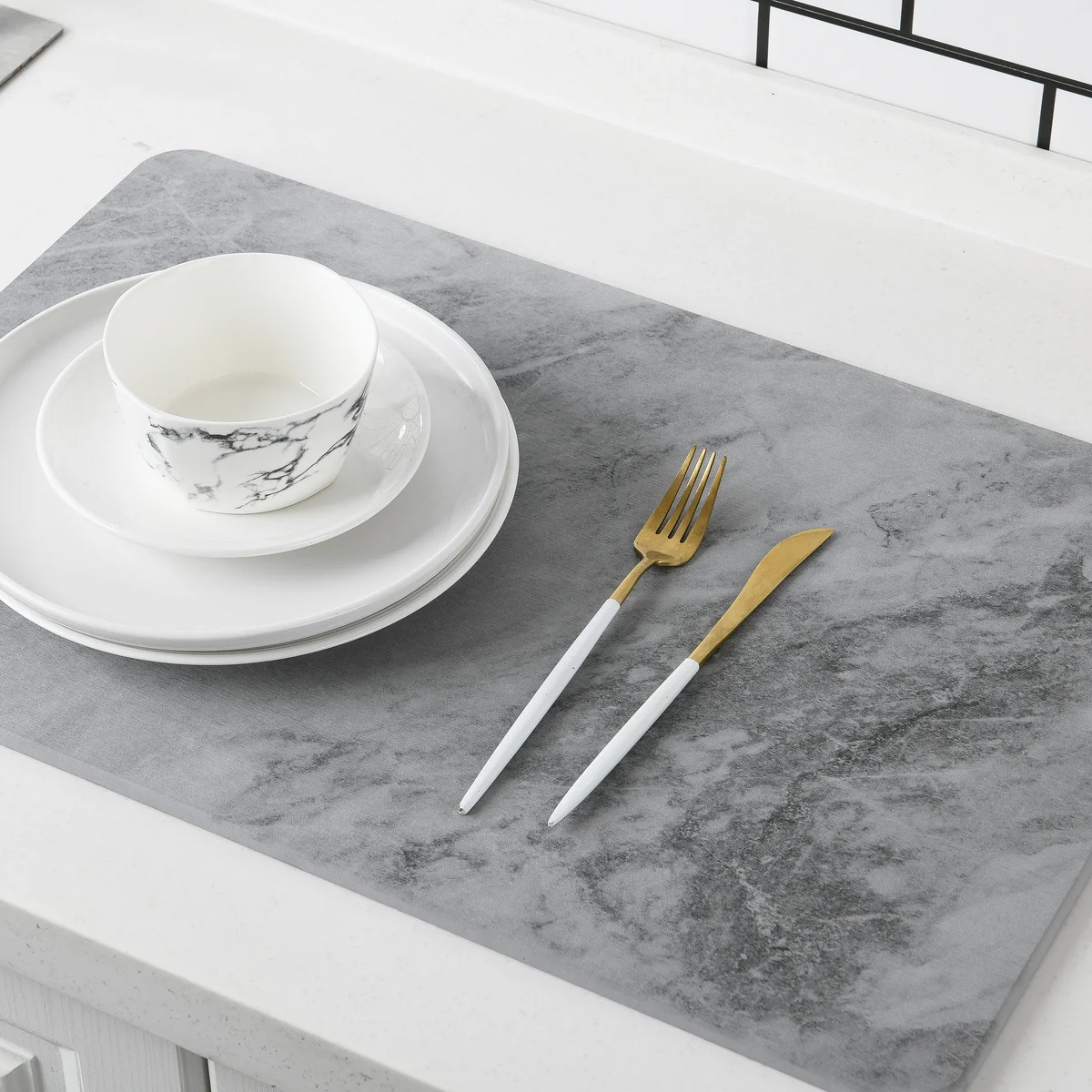 4 Colors! - 24'' x 15'' Diatomaceous Quick-Drying Stone Bath Mat