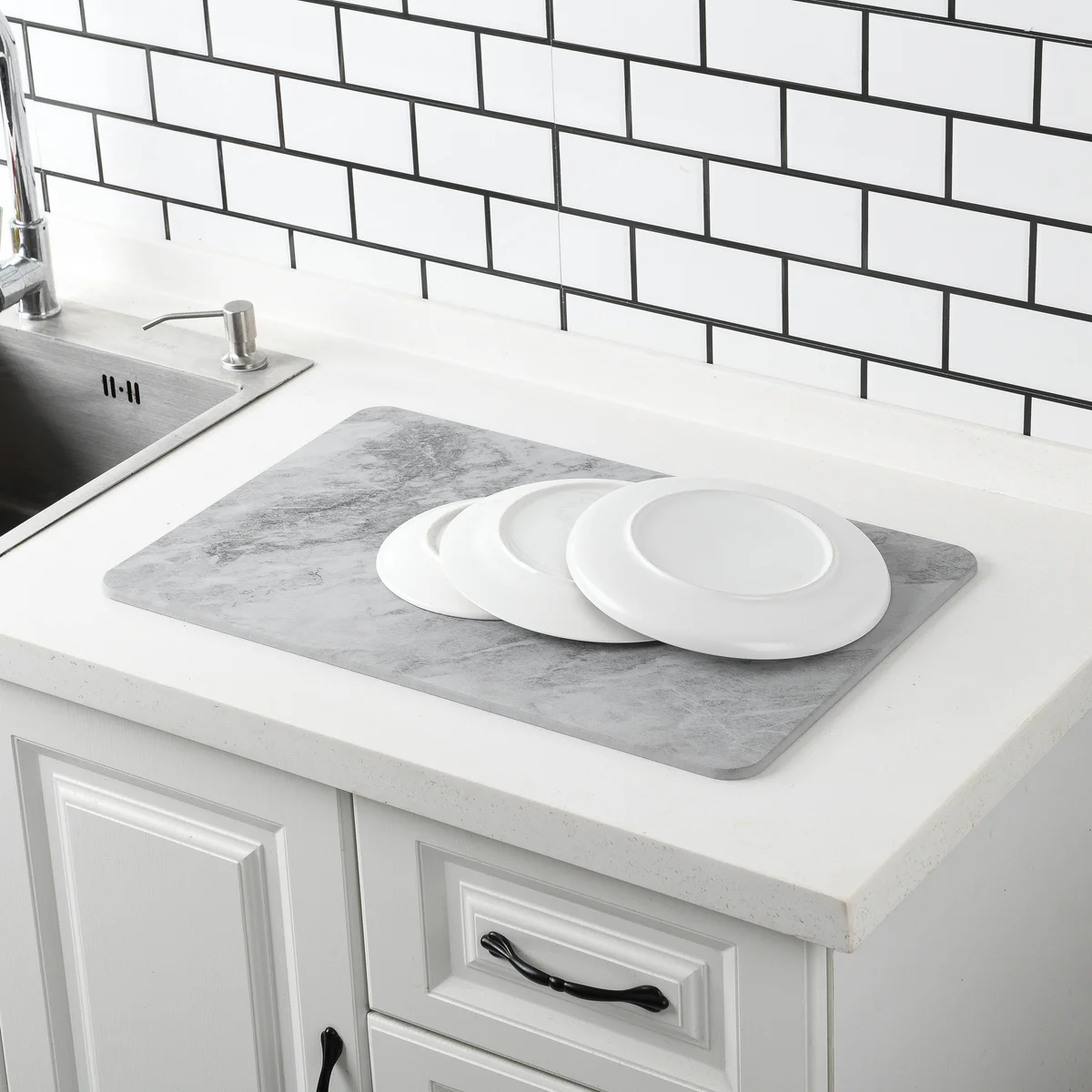 4 Colors! - 24'' x 15'' Diatomaceous Quick-Drying Stone Bath Mat