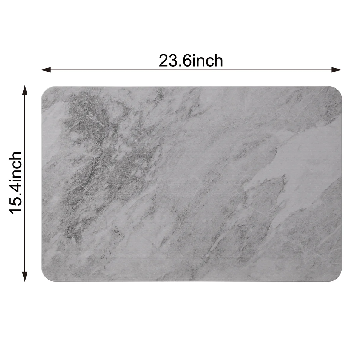 4 Colors! - 24'' x 15'' Diatomaceous Quick-Drying Stone Bath Mat